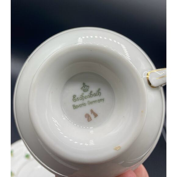 Eschenbach Bavaria Germany, Gold Trim: Cream Soup & Saucer Set - Picture 4 of 6